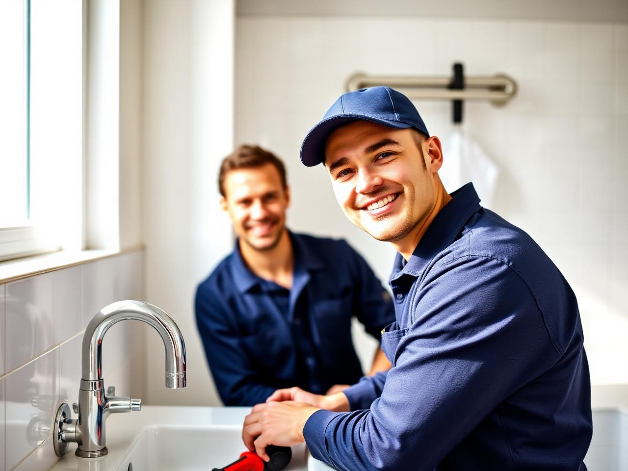 Mile Square Plumbing technician at work